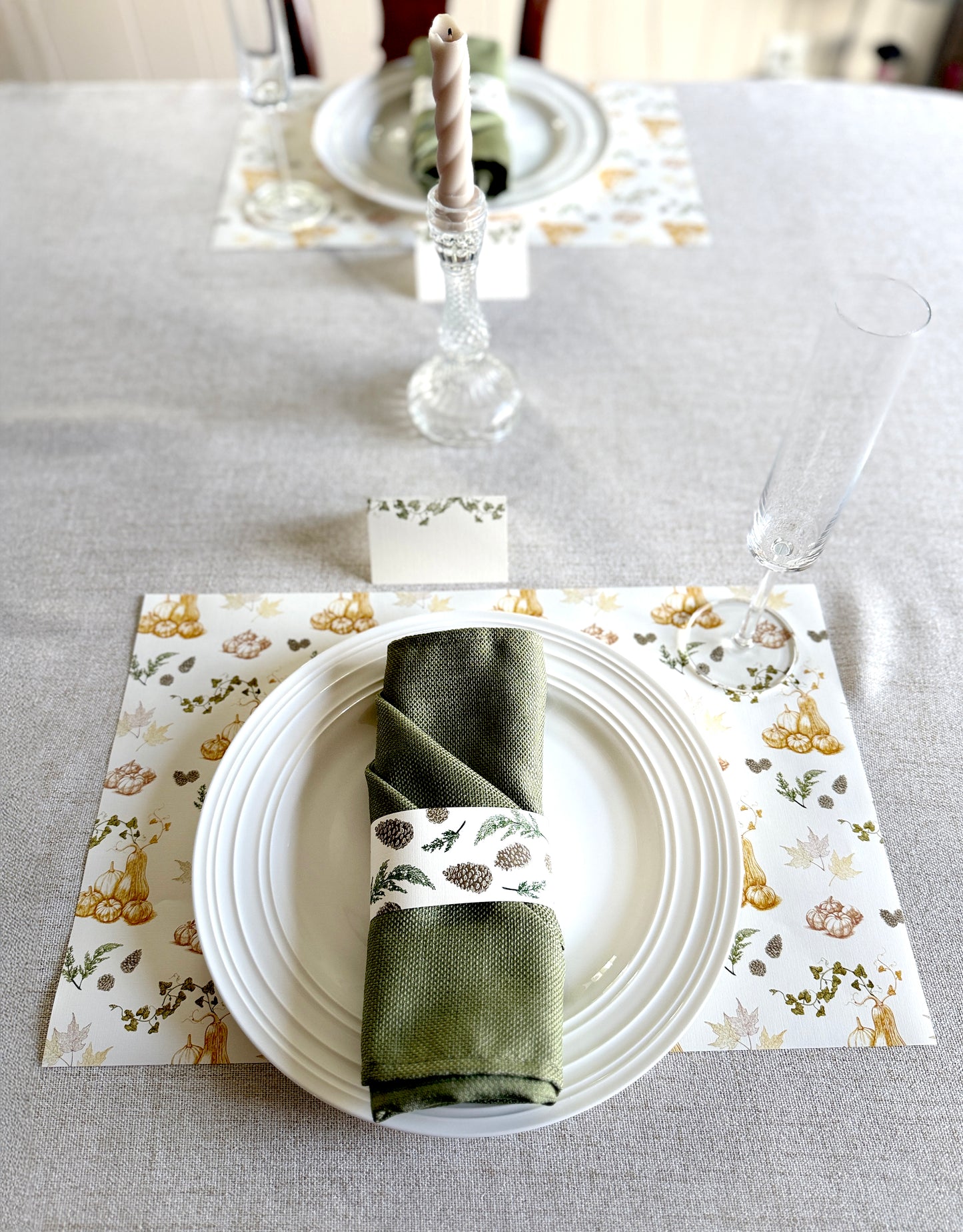 Pinecone & Juniper Napkin Bands (Set of 12)