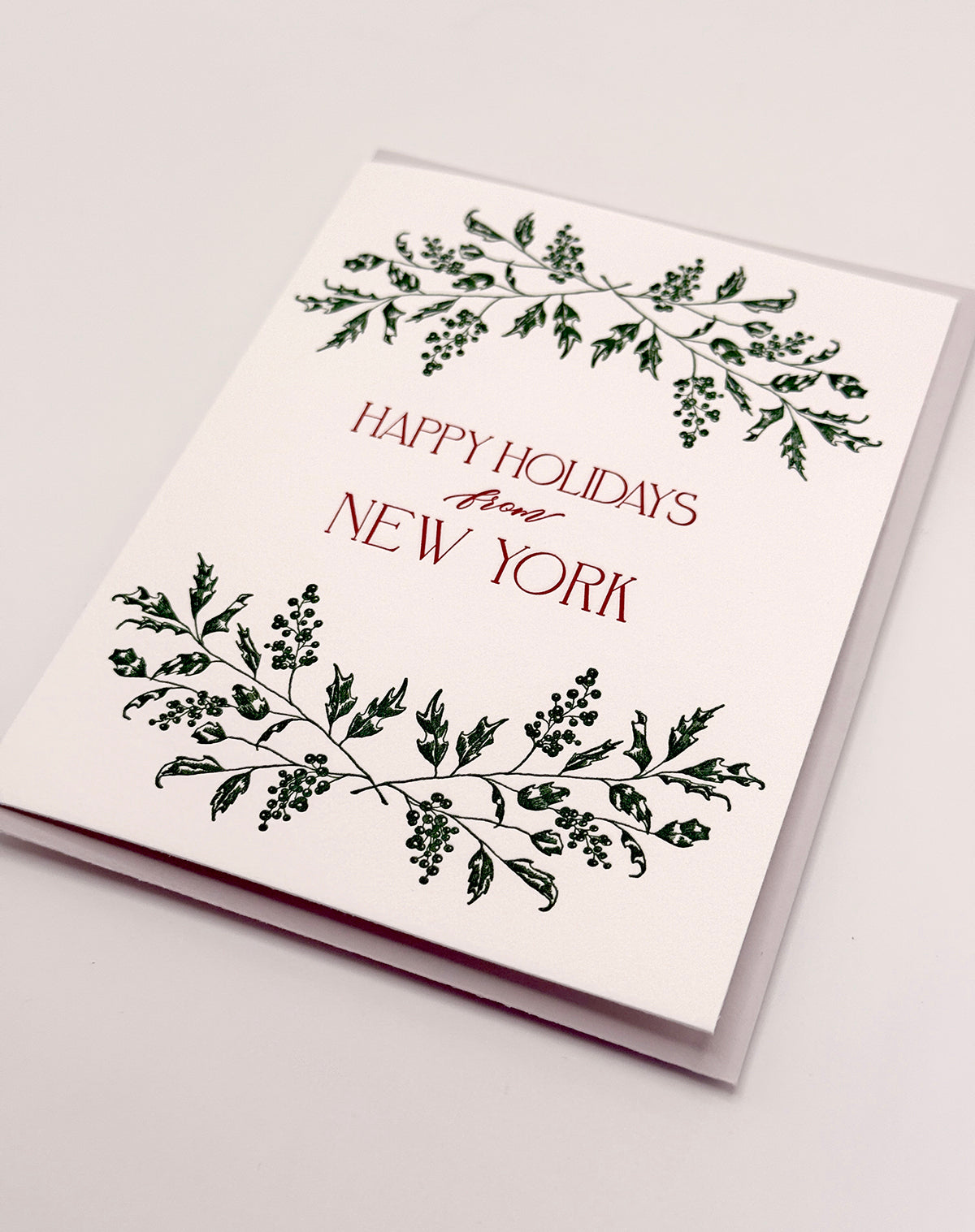 Happy Holidays from New York Letterpress Holiday Card