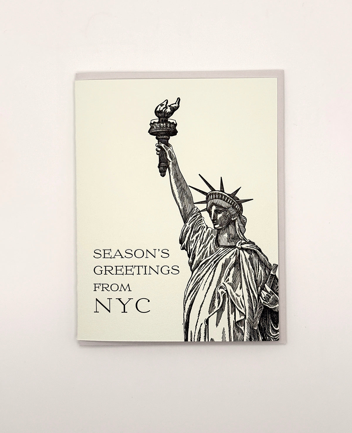 Season's Greetings from Lady Liberty Boxed Holiday Letterpress Cards