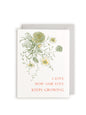 I Love How Our Love Keeps Growing Letterpress Greeting Card