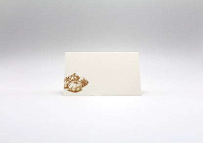 Autumn Harvest Place Cards- Double-sided Table Tents (Set of 12)