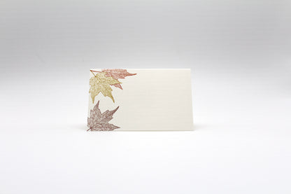 Autumn Leaves Place Cards- Double-sided Table Tents (Set of 12)