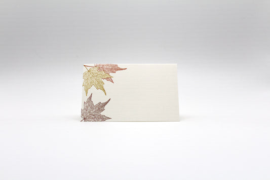 Autumn Leaves Place Cards- Double-sided Table Tents (Set of 12)