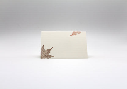 Autumn Leaves Place Cards- Double-sided Table Tents (Set of 12)