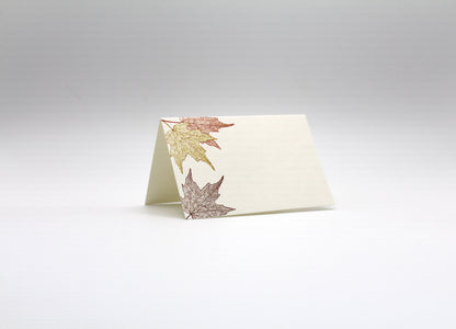 Autumn Leaves Place Cards- Double-sided Table Tents (Set of 12)