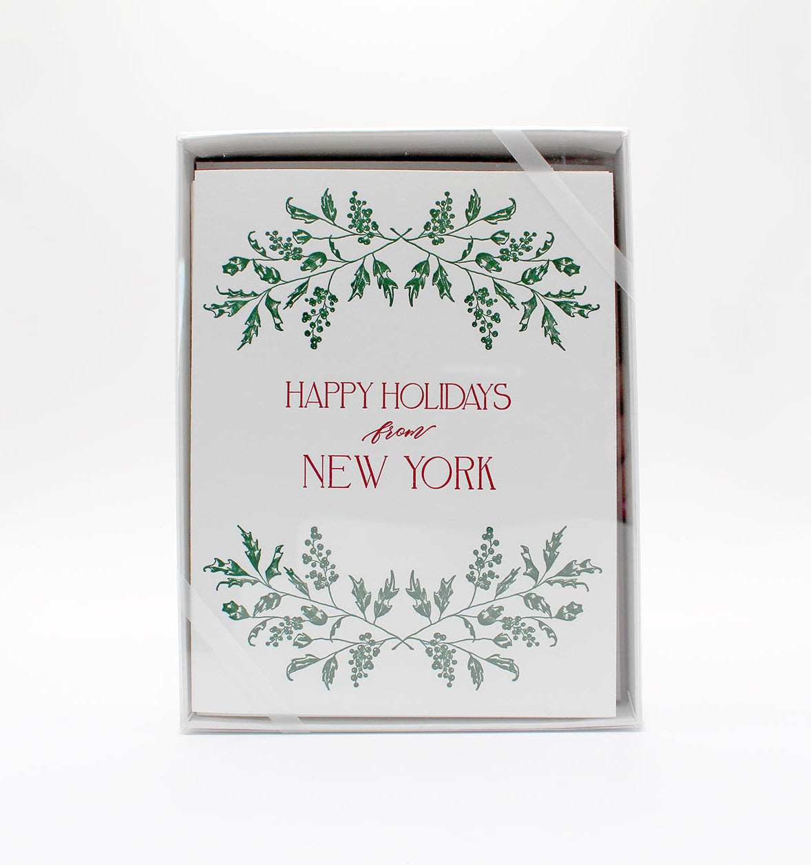 Happy Holidays from New York Boxed Holiday Letterpress Cards