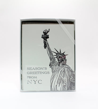Season's Greetings from Lady Liberty Boxed Holiday Letterpress Cards
