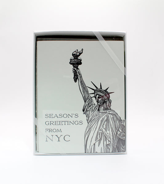 Season's Greetings from Lady Liberty Boxed Holiday Letterpress Cards