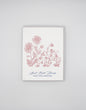 Letterpress birthday card with florals that says "April Birth Flowers, Daisy and Sweetpea" by Rust Belt Love