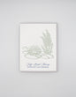 Letterpress birthday card with florals that says "July birth flowers water lily and larkspur" by Rust Belt Love