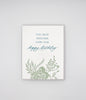 Letterpress birthday card with florals that says " You grow awesomer every year happy birthday" by Rust Belt Love