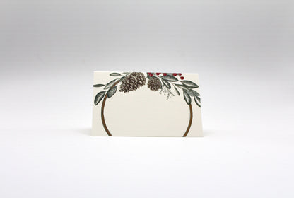 Boho Wreath Place Cards- Double-sided Table Tents (Set of 12)