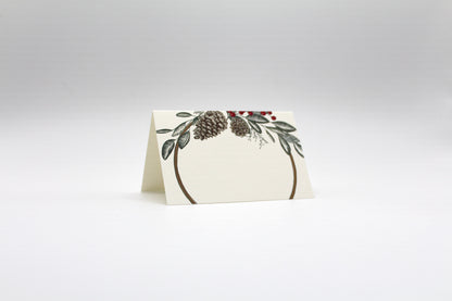 Boho Wreath Place Cards- Double-sided Table Tents (Set of 12)