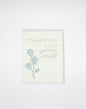 Letterpress congrats card with florals that says "Congratulations On Your Growing Family" by Rust Belt Love