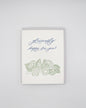 Letterpress congrats card with florals that says " Gloriously happy for you!" by Rust Belt Love