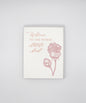 Letterpress congrats card with florals that says "Welcome to the world little bud" by Rust Belt Love