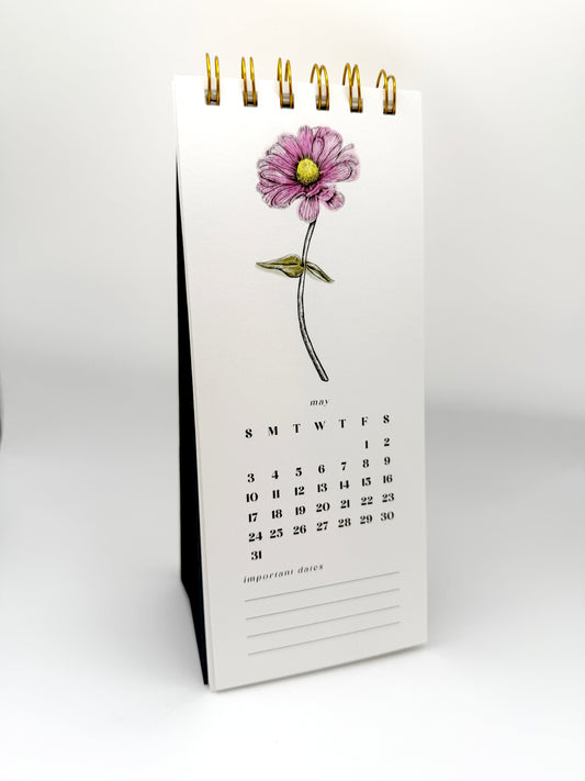 2026 Botanical Desk Calendar – Spiral Bound