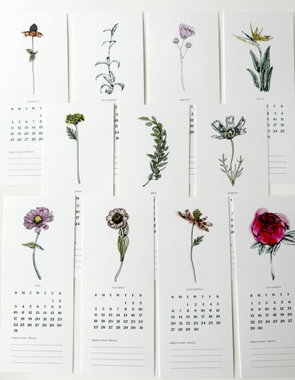 2026 Botanical Desk Calendar – Spiral Bound