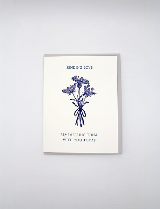 Sending Love, Remembering Them With You Today Letterpress Greeting Card