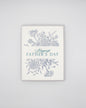 Letterpress father's day card with florals that says "Happy Father's Day" by Rust Belt Love
