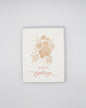 Letterpress friendship card with florals that says "Keep fighting" by Rust Belt Love