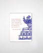 "With freedom, books, flowers, and the moon, who could not be perfectly happy?" - Oscar Wilde Letterpress Greeting Card