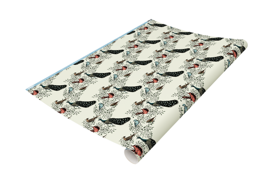 Bird print wrapping paper roll by Rust Belt Love