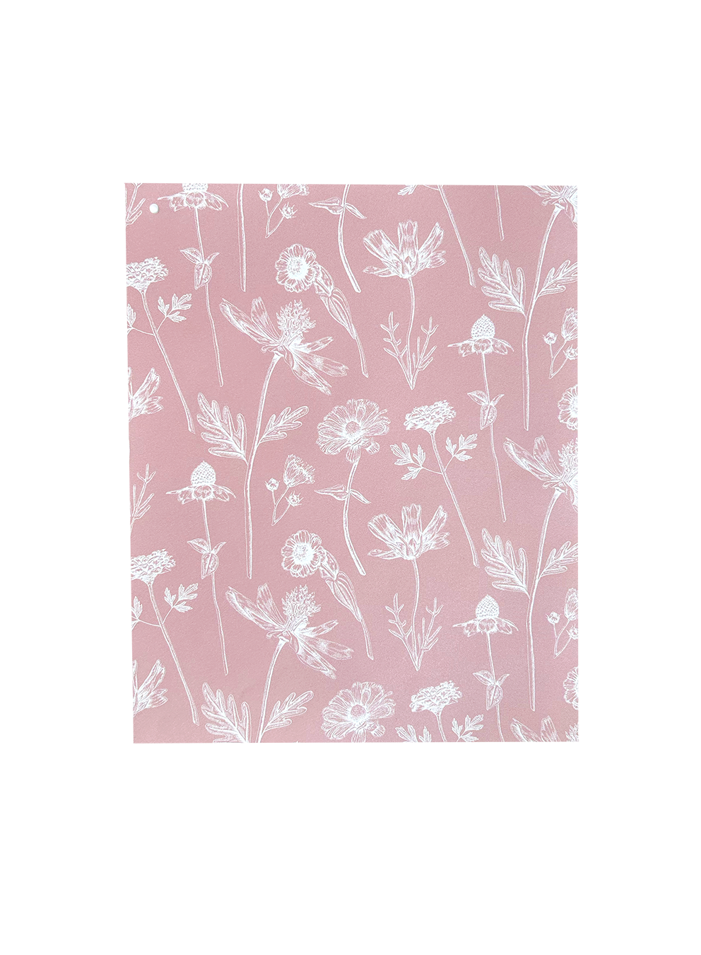 A picture of Rust Belt Love's blush floral wrapping paper.