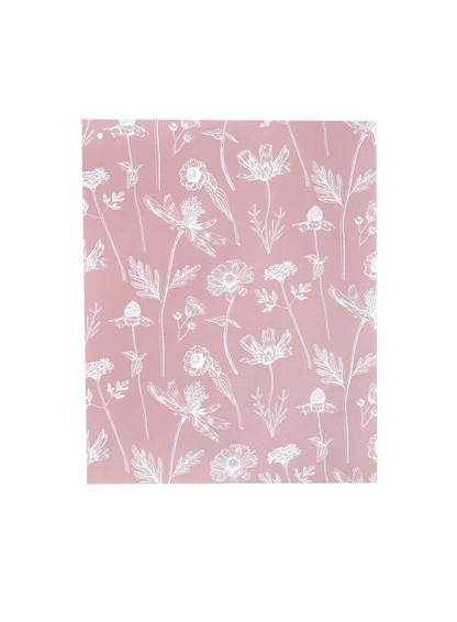 A picture of Rust Belt Love's blush floral wrapping paper.