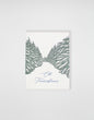 Letterpress holiday card with trees that says "Oh tannenbaum" by Rust Belt Love