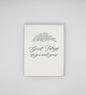 Letterpress holiday card with florals that says " Good tidings to you and yours" by Rust Belt Love