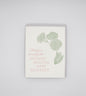 Letterpress holiday card with florals that says "Thank you for being the holiday hostess with the mostest" by Rust Belt Love