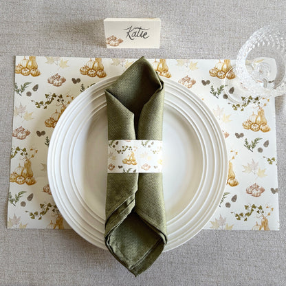 Autumn Harvest Napkin Bands (Set of 12)