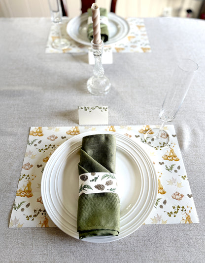 Vine Place Cards- Double-sided Table Tents (Set of 12)