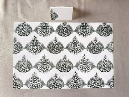 Holiday Forest Place Cards- Double-sided Table Tents (Set of 12)