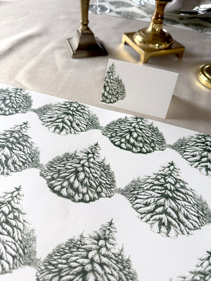 Holiday Forest Place Cards- Double-sided Table Tents (Set of 12)