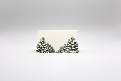 Holiday Forest Place Cards- Double-sided Table Tents (Set of 12)