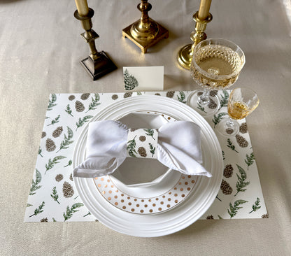 Pinecone & Juniper Napkin Bands (Set of 12)