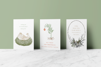 All I Want for Christmas is No Breaking News Letterpress Greeting Card