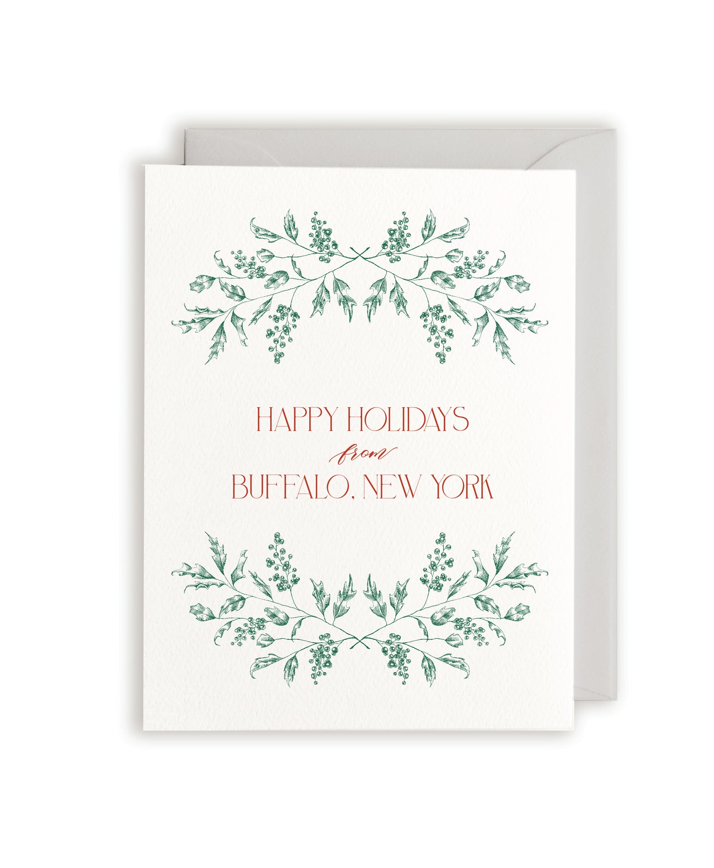 Happy Holidays from Buffalo Letterpress Greeting Card