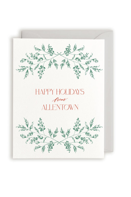 Happy Holidays from Allentown Letterpress Greeting Card