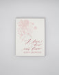Letterpress love card with florals that says "I love how our love keeps growing" by Rust Belt Love