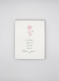 Letterpress love card with florals that says "I think I sort of maybe really love you" by Rust Belt Love