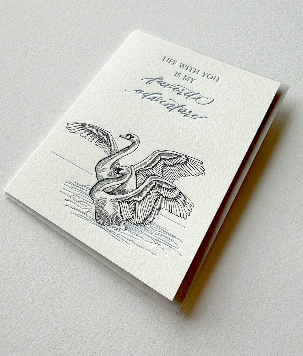 Life With You Is My Favorite Adventure Letterpress Greeting Card