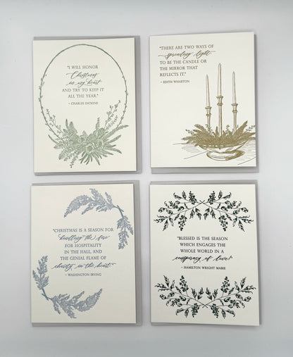 Holiday Quote Letterpress Card Pack