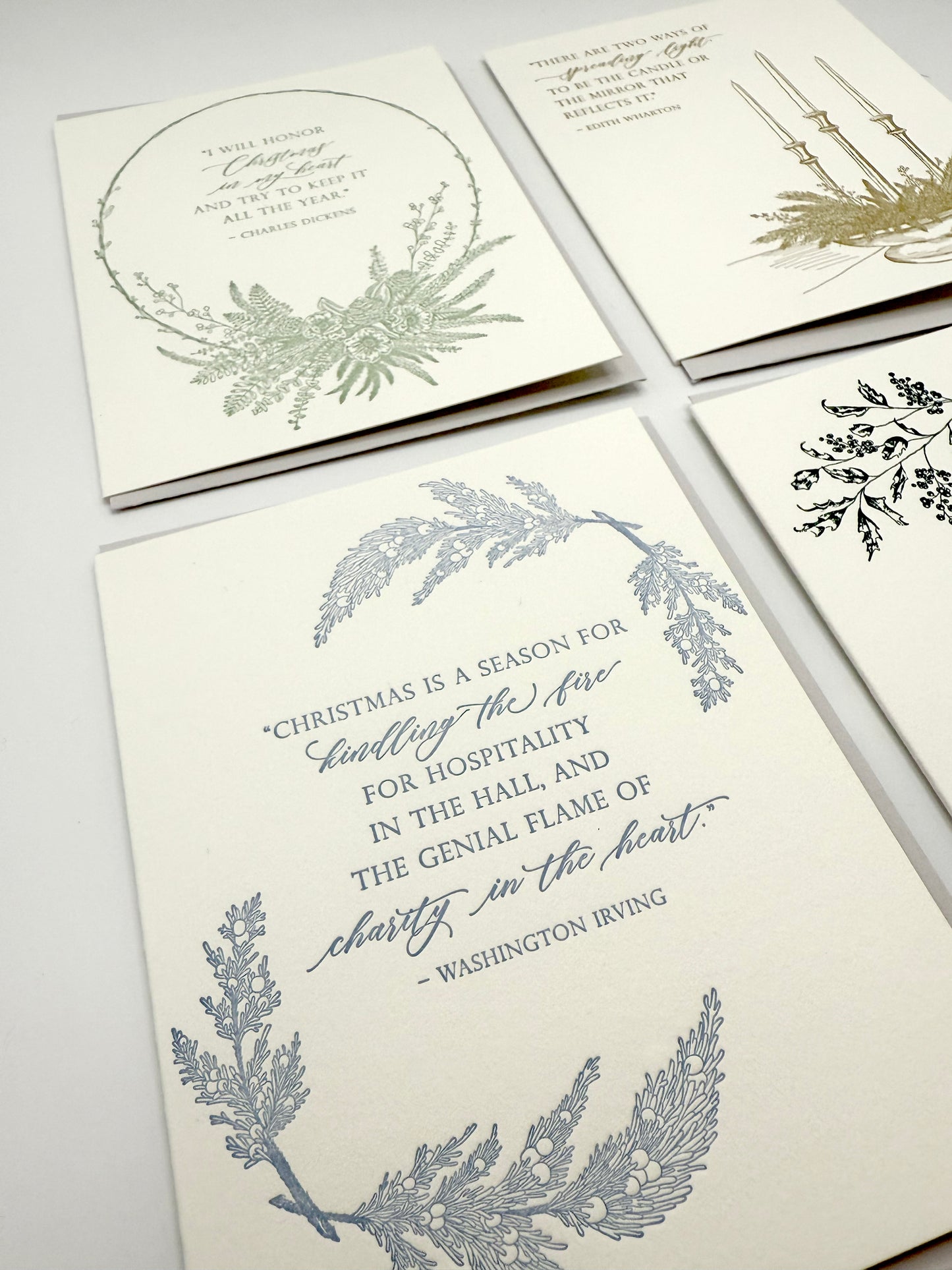 Holiday Quote Letterpress Card Pack