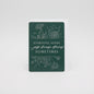 Dark green floral minicard that reads "Everyone needs just because flowers sometimes" from Rust Belt Love