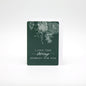 Dark green floral minicard that reads "I love this literary journey for you" from Rust Belt Love