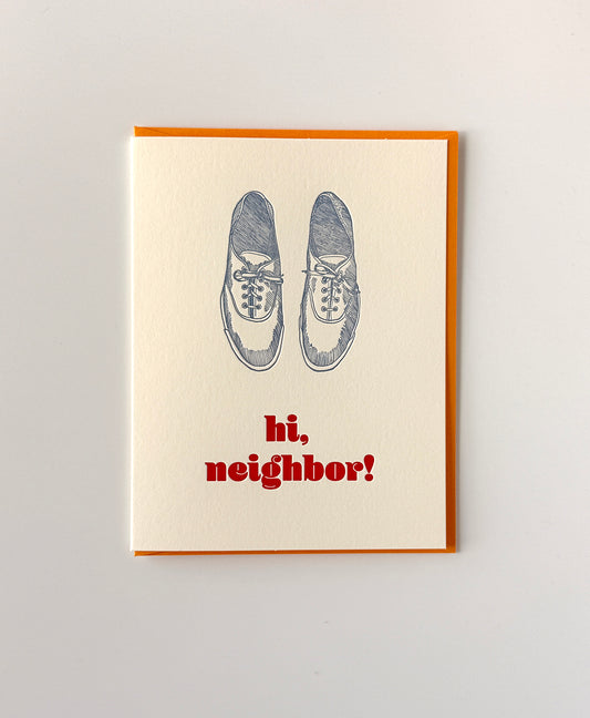 Hi, Neighbor Mister Rogers' Neighborhood Letterpress Greeting Card