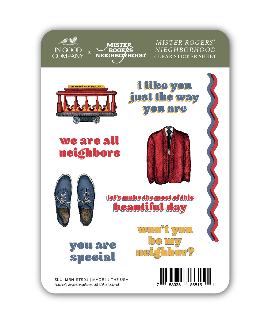 Mister Rogers' Nieghborhood sticker sheet